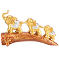 Miniatyrbillede 1 af 8: Elefant Statue Skulptur Innovativ Syntetisk Resin Ornamenter Desktop Møblering Guld