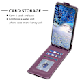 Miniatyrbillede 3 af 5: Til Samsung Galaxy A35 5G Etui Kortholder Vertikal Flip Læder Cover-B11 Mørk lilla