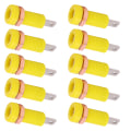 Miniatyrbild 7 av 8: 10 st 4 mm Banana Jack Socket Mount Binding Post Connector Adapter Panel för elektroniskt instrument Gul