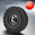 Miniatyrbilde 7 av 8: 4 stk/sett 1:10 Crawler Dekk Gummi Dekk Metall Nav RC Tilbehør Fjernkontroll Bil Del