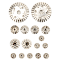 Miniatyrbild 1 av 8: 16st Upgrade Metal Gear Differential Driving Gears For Wltoys 144001 1/14 RC BiltillbehörSilver 1153