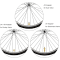 Miniatyrbillede 4 af 5: Pumpeventiladaptere Cykelventil Cykelventilforbindelser Cykeltransformatoradapter Pumpefitting Sv Av Dv Bolde Nålbold