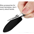 Miniatyrbillede 2 af 5: 10 Makeup Hårklemmer (Sort) Hårklemmer uden folder Ikke-buede Hårklemmer Krølle Hårklemmer til Fingerbølge Makeup Applikationer Hårklemmer f