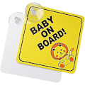 Miniatyrbillede 3 af 5: 2-Pack Baby On Board Car Advarselsskilte med sugekopper