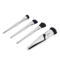 Miniatyrbilde 8 av 8: 4 stk sminkebørstesett elektroplate Komfortabel berøringsmyk børstekosmetikkbørstesett Makeup Tool Sliver