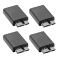 Miniatyrbild 4 av 8: 4PCS Typ C hona till MicroB hane-adapter 5 Gbps 5V/3A 15W USB C till Micro B-adapter för hårddiskkabel stöder laddning