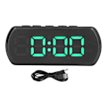 Miniatyrbillede 1 af 8: Digitale vækkeure Snooze temperatur 12 24 timer Lille elektronisk skrivebordsur med LED-skærm til køkken Kontor Soveværelse Grøn