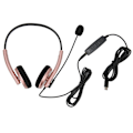 Miniatyrbillede 4 af 8: Call Center Headset Multifunktionelt Stilfuldt støjreducerende HD Opkald Høreværn Telefon Headset Rose Gold Type C