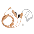 Miniatyrbilde 1 av 8: 2,5 mm akustisk rør-ørestykke Single Pin PTT-knapp Walkie Talkie Headset med stålklemme for Motorola for Talkabout Brown 1Pc