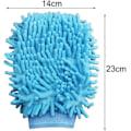 Miniatyrbillede 2 af 5: 4 stk. Bilvaskehandske, dobbeltsidet mikrofiber bilvaskehandske superabsorberende mikrofiberhandsker mikrofiberklud til bilrengøring husholdningsrengøring Ran