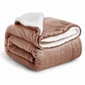 Miniatyrbilde 1 av 5: Sherpa Fleece Teppe Sengtepper Tepper For Sofaer Mykt Luftig Tykt Teppe Vendbart Mikrofiberpledd (Camel, King (200 x 240 Cm))