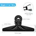 Miniatyrbillede 2 af 4: Bulldog Clips - 2 STK. 20 cm ekstra XL Bull flip clip Kontor Papirclips (Sort, 20 mm)