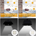 Miniatyrbild 3 av 4: 4-pack 25 LED Solcellsdrivna Hängrännelampor med PIR-sensor, Svart, 2W Kallvitt Ljus
