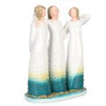 Miniatyrbillede 2 af 8: 3 Kvinder Statue Harpiks Håndlavet Dekorativ Ornament Søstre Venner Figur til Home Desktop