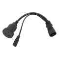 Miniatyrbild 1 av 8: IEC320 C14 till IEC320 C7 AU-sladd hane till hona 1 in 2 ut Y Power Splitter-kabel för skrivare digitalkamera 12,6 tum