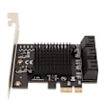 Pikkukuva 3 / 8: PCIE 3.0–6 -porttinen SATA-laajennuskortti 6 Gbps PCI Express X4 X8 X16 Plug and Play PCIE SATA Card 6 -portti Windowsille