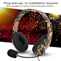 Miniatyrbillede 8 af 8: Bærbar hovedmonteret computer gaming headset til XBOX ONE grøn camouflage