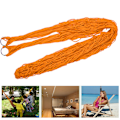 Miniatyrbilde 6 av 8: Komfortabel dobbel swing hengeseng Nylon Mesh hengekøye for utendørs camping (oransje)