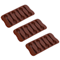 Miniatyrbillede 8 af 8: 3 stk DIY Non&#8209;Stick Silikoneske&#8209;formet kage Chokolade Bageform Køkkenredskaber