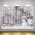 Miniatyrbillede 2 af 5: Julebaggrund, Snemand Baggrund, Julepynt til Hjemmet, Fest, 7x5ft
