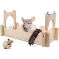 Miniatyrbild 1 av 4: Träplattform för Chinchillabur och Hamster, Rått-Hål Lekplattform - Idealisk Livsmiljö för Små Djur