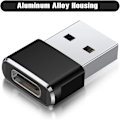 Miniatyrbillede 5 af 5: USB C hun til USB A han adapter 3-pak til Apple Watch, iPhone, AirPods, iPad - Sølv