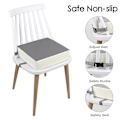 Miniatyrbilde 2 av 5: Passende sittepute for småbarn ved spisebord (kun sittepute i skum), PU vaskbar, 2 stropper for å feste til stolen for småbarn som spiser, barn Ki