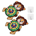 Miniatyrbild 6 av 8: 2 Set Darttavla Spel Säker Klassisk Darttavla Set Inomhus Party Dart Spel Present för Pojkar Flickor Djurstil