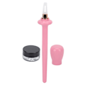 Pikkukuva 3 / 8: 3 kpl Silikoni Eyeliner Applicator Tool Professional Vedenpitävä Pitkäkestoinen Eyeliner Guide Wand Set Pinkki