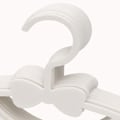 Miniatyrbillede 2 af 5: 10 STK Børneopbevaringsbøjler Plast Tykke sløjfe knude frakketørrer bøjle til småbørn Baby hvid