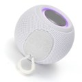 Pikkukuva 4 / 8: Bluetooth-kaiutin, langaton, minikokoinen, kannettava, kangaspäällysteinen, ladattava kaiutin kotiin, asuntolaan, juhliin, valkoinen