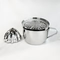 Miniatyrbilde 3 av 5: Manuell sitrusjuicer i rustfritt stål med beholder - Oppvaskmaskinsikker sitronlime appelsin grapefruktpresse
