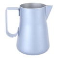 Miniatyrbilde 2 av 8: Melkeskummer i rustfritt stål, melkeskummerkanne, blandekopp, gryte for kaffedrikker, 350 ml, blå