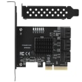 Miniatyrbillede 1 af 8: Udvidelseskort PCIE til 6Port SATA3.0 Harddisk 6G PCIE3.0 GEN3 4X Interface Hub Adapter