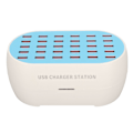 Miniatyrbilde 2 av 8: 160W 30-porters USB-ladestasjon, flere USB-skrivebordsladere for mobiltelefoner, digitale apparater, 100-240V EU-plugg