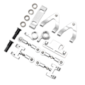 Miniatyrbild 2 av 8: RC Aluminium Övre Nedre Upphängningsarm Styrkopp Hex Adapter Metalltillbehör Set för WPL D12 RC BilSilver
