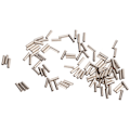 Miniatyrbillede 5 af 8: 100 stk Single Barrel Crimp Sleeves Kit Korrosionsbestandig God fiksering Fiskeline rørforbindelser til fiskeri 2.6