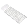 Miniatyrbild 8 av 8: Tangentbord Mus Set 2.4G trådlöst 78 nycklar USB Tunna Etsade Keycaps Ergonomi Mute Button Datortangentbord Mus Silver
