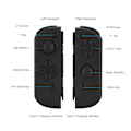 Miniatyrbilde 8 av 8: ABS Trådløs Bluetooth Gamepad Spillkontroll for NS Switch-konsoll (Svart)