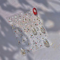 Miniatyrbild 3 av 5: 5D Nagelstickers Hög Kvalitet Diamant Julserie Snöflinga Form Nageldekorationer Nagelkonstdekorationer to4438