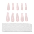 Miniatyrbillede 1 af 8: 10 stk. rene farve falske negle til kvinder og piger - udsøgt og moderne falske negletip til manicure - værktøj N5354-09