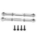 Fjæringsarmkoblingsstenger i aluminiumslegering for HIMOTO E10MTL E10MT E10BP 1/10 RC-bil (sølv)