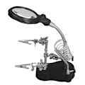 Miniatyrbillede 3 af 8: Loddestation Forstørrelsesglas Hjælpeklemme Stativ Desktop Forstørrelsesglas til Små Genstande Miniaturer Projekter