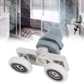 Miniatyrbillede 6 af 8: 4 stk. holdbare dobbelte skydedørsrulleskinner til badeværelsesglasdør (23 mm)