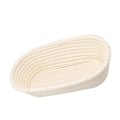 Miniatyrbillede 7 af 8: 25cm Brød Hævekurv Sæt Oval Naturlig Rattan Surdej Hævekurv Dejskraber Klud Liner Pensel