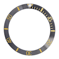 Miniatyrbild 1 av 8: Keramisk watch Insert Armbandsur Bezel Insert Loop Ring Ersättningsdelar (svart+guld)