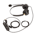 Miniatyrbillede 4 af 8: USB Business Headset ENC Støjreduktion Binaural Kablet Kontor Hovedtelefon med Højttaler Lydstyrke Justering Mikrofon Mute