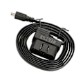 Pikkukuva 1 / 5: 2 x OBD II OBD 2 7-nastainen Mini USB -liitäntäkaapeli auton HUD-tuulilasinäytölle