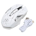 Miniatyrbillede 3 af 8: Trådløs mus 2.4G Trådløs Ergonomisk Design 3 DPI skridsikker rulle USB Genopladelig gamingmus til pc Bærbar computer Hvid