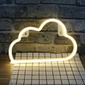 Miniatyrbild 1 av 5: LED Neon Moln Skylt Ljus Dekor, Väggdekor för Jul, Födelsedagsfest, Barnrum, Vardagsrum, Bröllopsfest Dekoration (Varmvit)